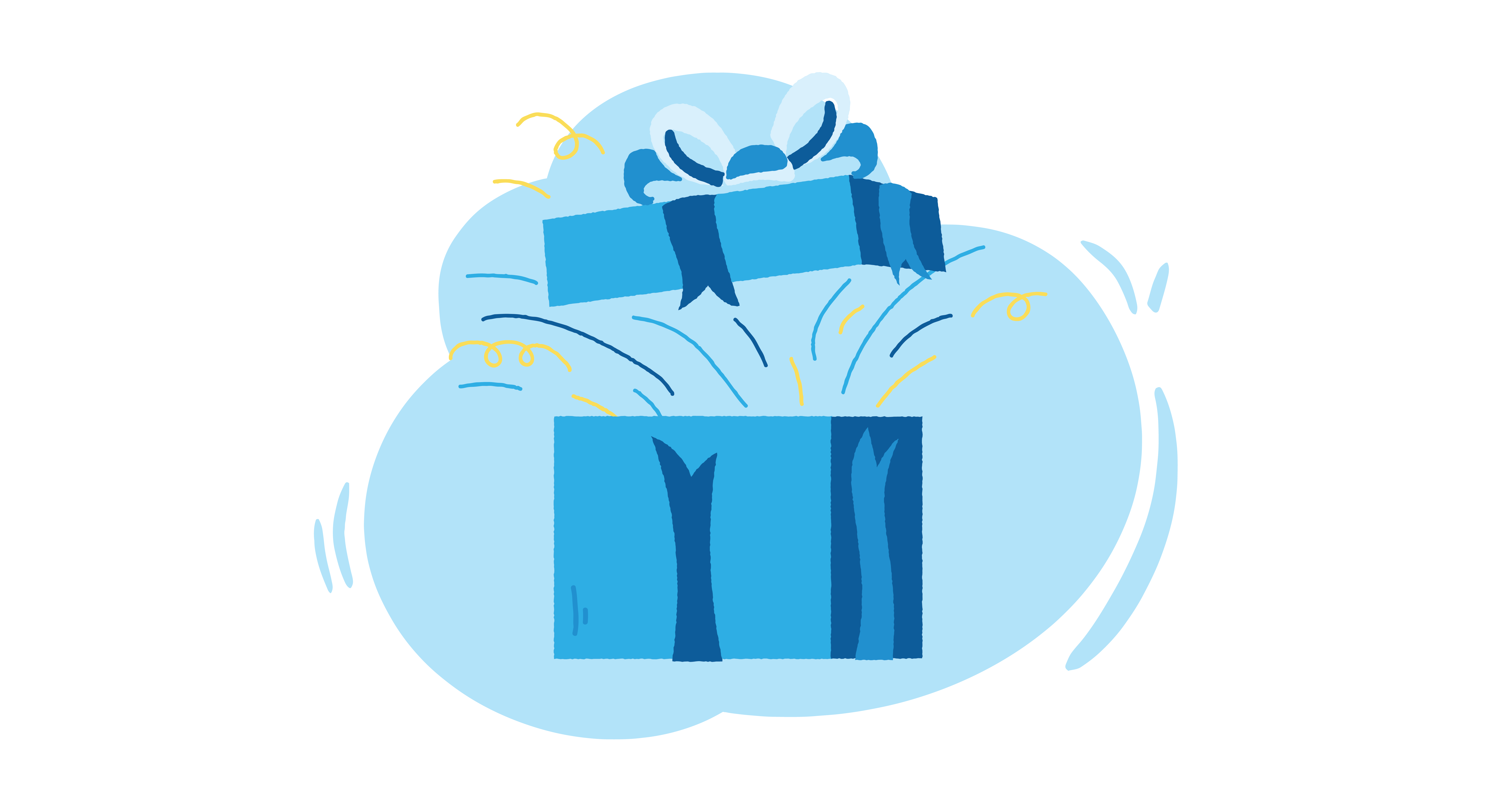 Illustration of an Opening Gift Box